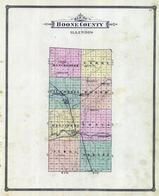 Boone County Outline Map, Winnebago County and Boone County 1886